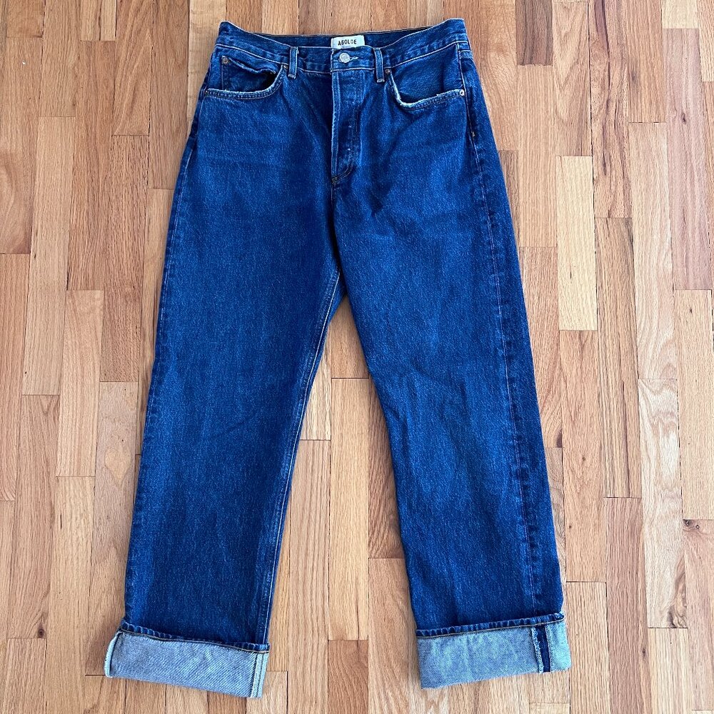 AGOLDE Fran Low Slung Straight Cuffed Jeans Size 28